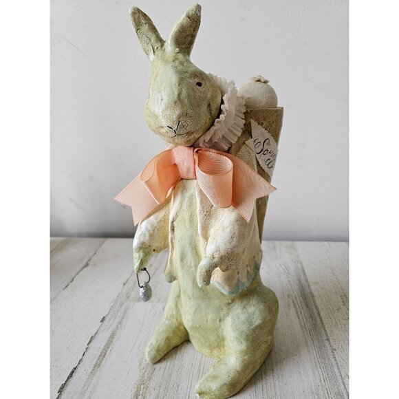 Vintage Nicole sayre 15" Easter Bunny rabbit Midwest basket springtime readings - Picture 1 of 10